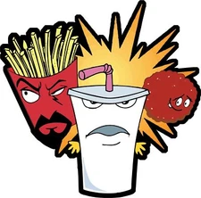 Aqua Teen Hunger Force Stickers trendy anime cute nerd art pun indie 90s