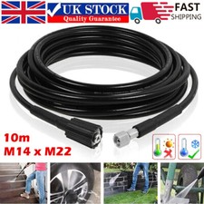 10M Replacement High Pressure Washer Hose Heavy Duty M22 M14 Jet Power Wash Pipe