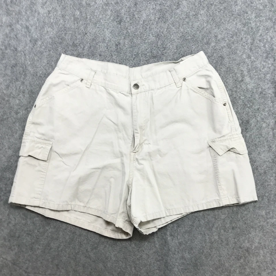 Pantalones Cortos Riders Mujer Talla 16 Caqui Carga Exterior Tostado Caqui 100% Algodón Foto 3 de 4