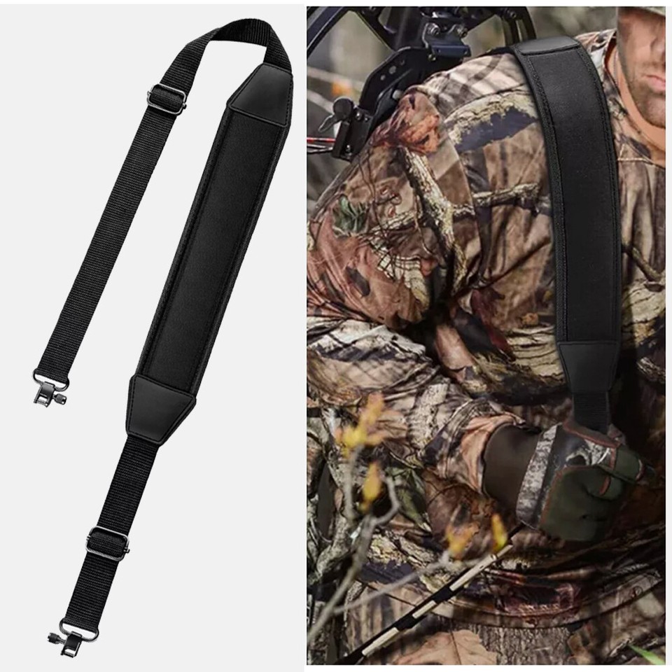2 Point Rifle Gun Sling with Swivels & Neoprene Shoulder Padded Strap ...