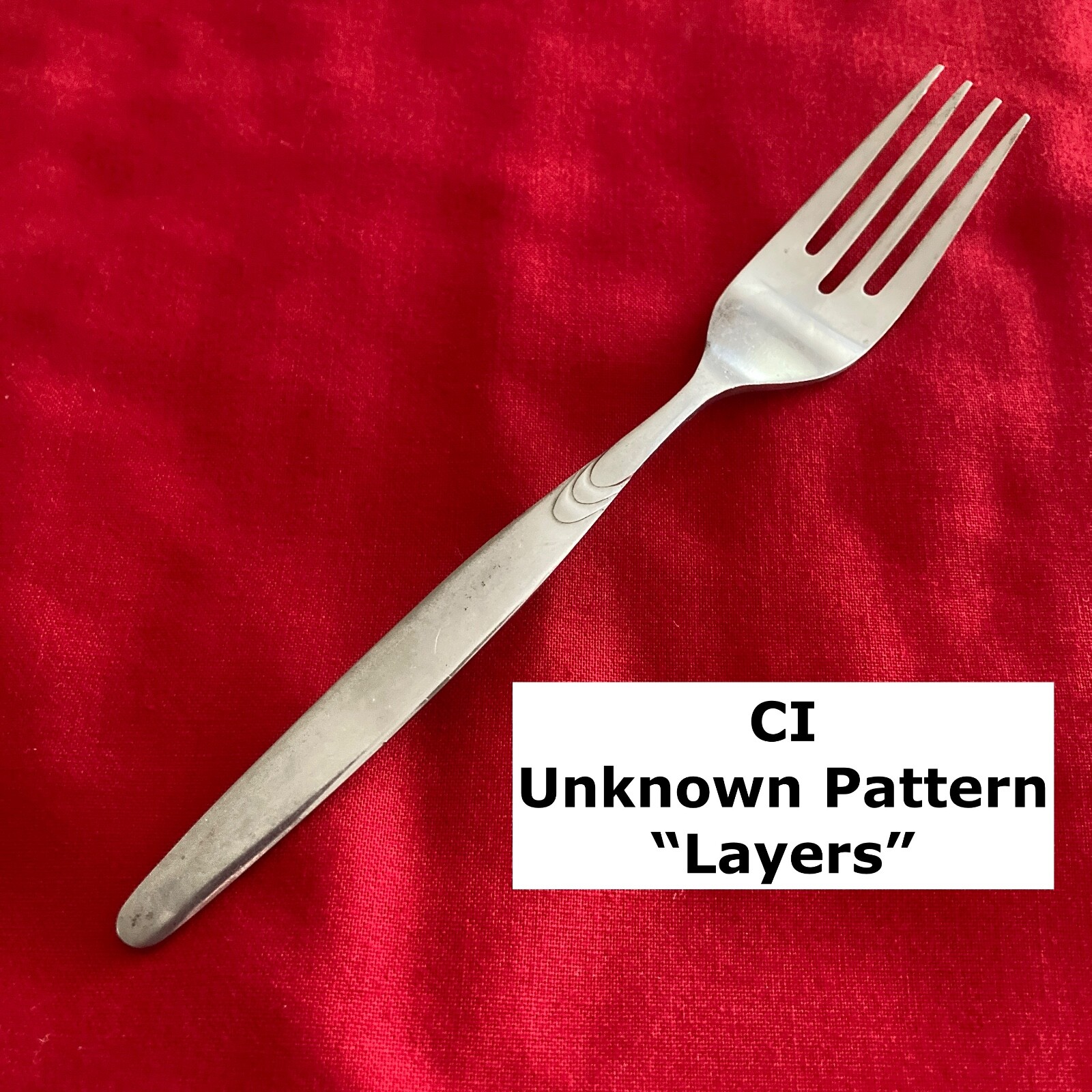 CI Unknown Pattern 3-Layer Salad Fork 6.25