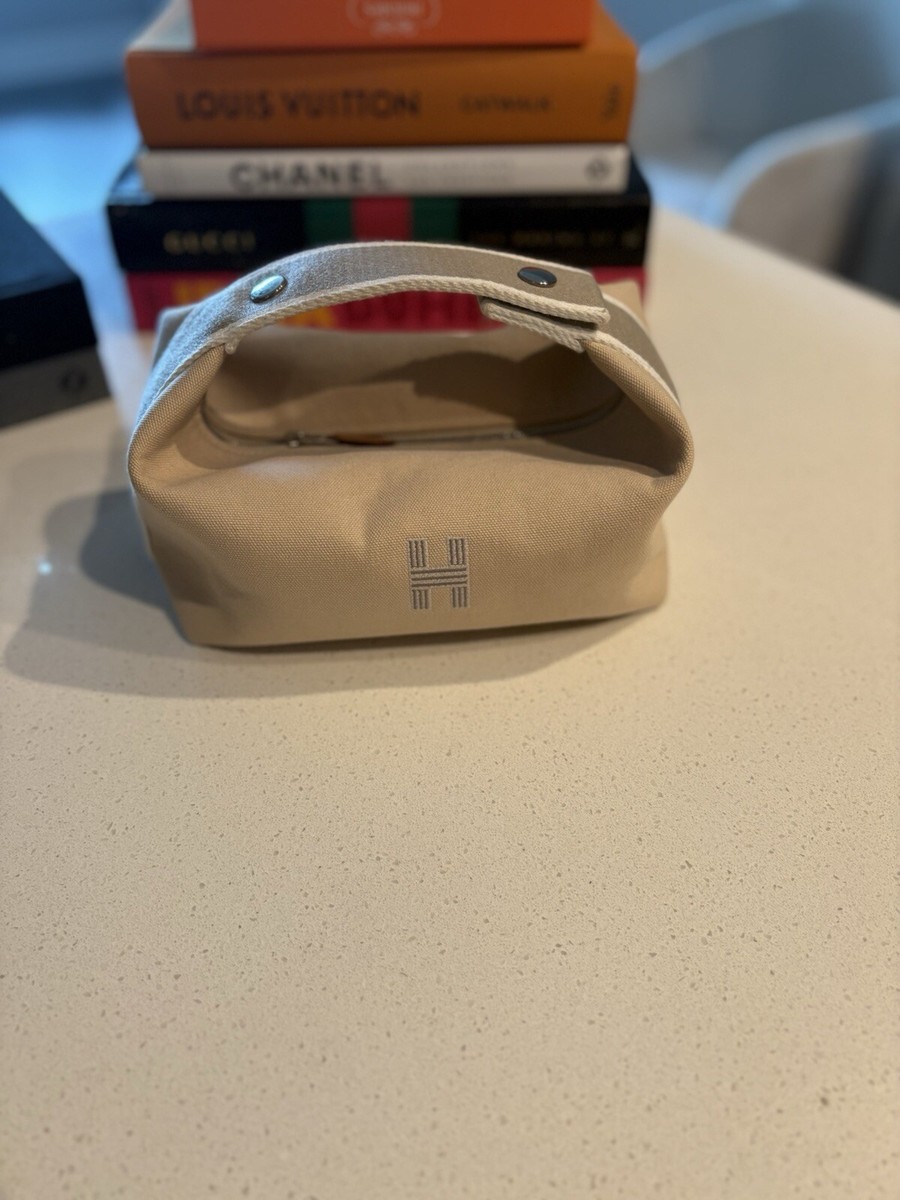 HERMES エルメス ハンドバッグ Braid-a-Brac case small model Hermes Small Bride-A-Brac Case Canvas & Marine / FEDEX | eBay