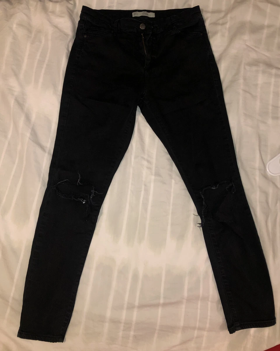 Topshop leigh 2025 jeans black