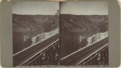 Spearfish Canyn, S.D. from R'y Trestle 7 mi Bend (800 'ht) ChigNW R'y - Cross