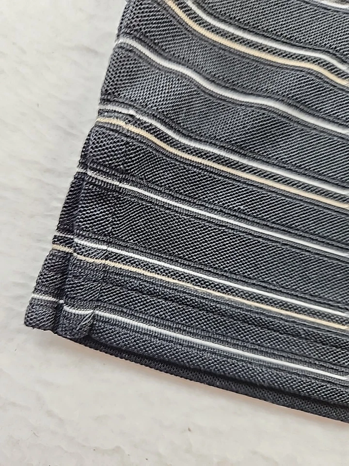 Рубашка поло мужская Grand Slam Golf черная в полоску большая легкая полиэстер - Изображение 4 из 4