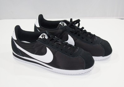 black and white nylon nike cortez