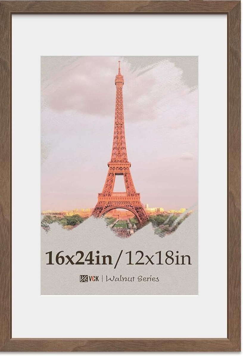 Large Picture Frames For Wall VCK 3-Pack 16x20 Solid Oak Wood Picture ...