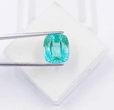 16.50 Ct Natural Green Emerald Untreated/Unheated EGL Cushion Cut Gemstone NNX