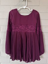 Weissman Girls Dance Costume Lyrical Contemporary Dress Maroon SMALL 6/6x