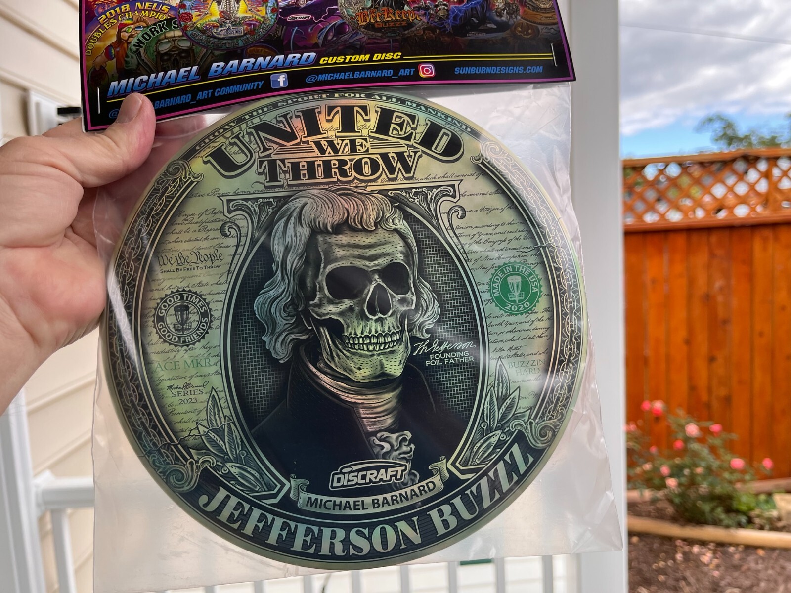 Discraft Buzzz United We Throw The Money Shot Barnard Signed MIP Disc Golf #2868 - Thumbnail 9