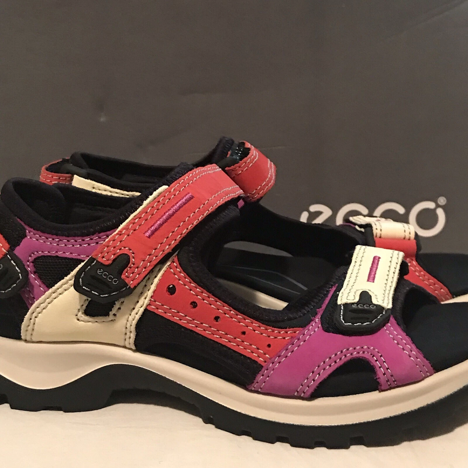 Sandales femme neuves ECCO taille US 4 4,5 M EU 35 Yucatán 822083 51696 hibiscus