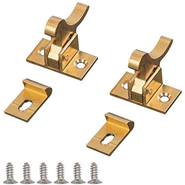 2 Pack Brass Heavy Duty Elbow Latch Window Door For Doors