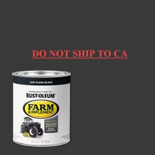 Rust-Oleum Black Enamel Paint 1 Qt 2 Pack Tractor Trailer Metal Wood Durable