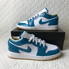 Air Jordan 1 Low SE GS Shoes Youth SZ 6Y Cyber Teal White DM0589-400