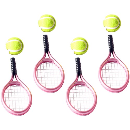 4 Sets Kids Photography Props Tennis Racket Model Decorate Friends