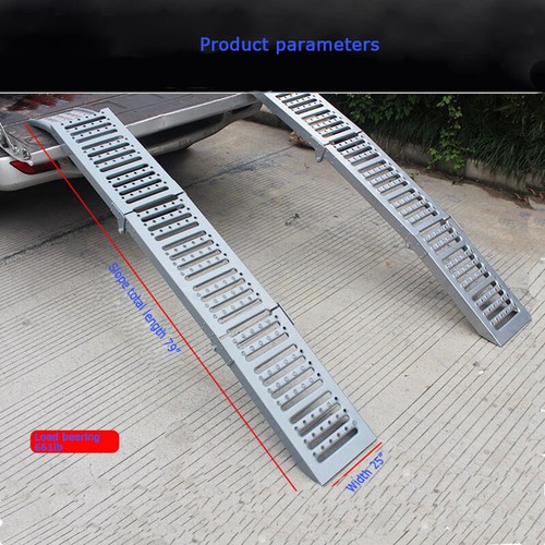 1pc Car Ramp Tool Folding Aluminum Lawn Motorcycle Arch Truck Ramp Weight 1000KG - 第 8/18 張圖片