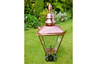 Copper Victorian Garden Street Post Lamp 90cm Vintage Lantern Top Metal Light 