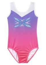 DAXIANG Gymnastics Leotards for Girls Blue Pink 7-8 Years