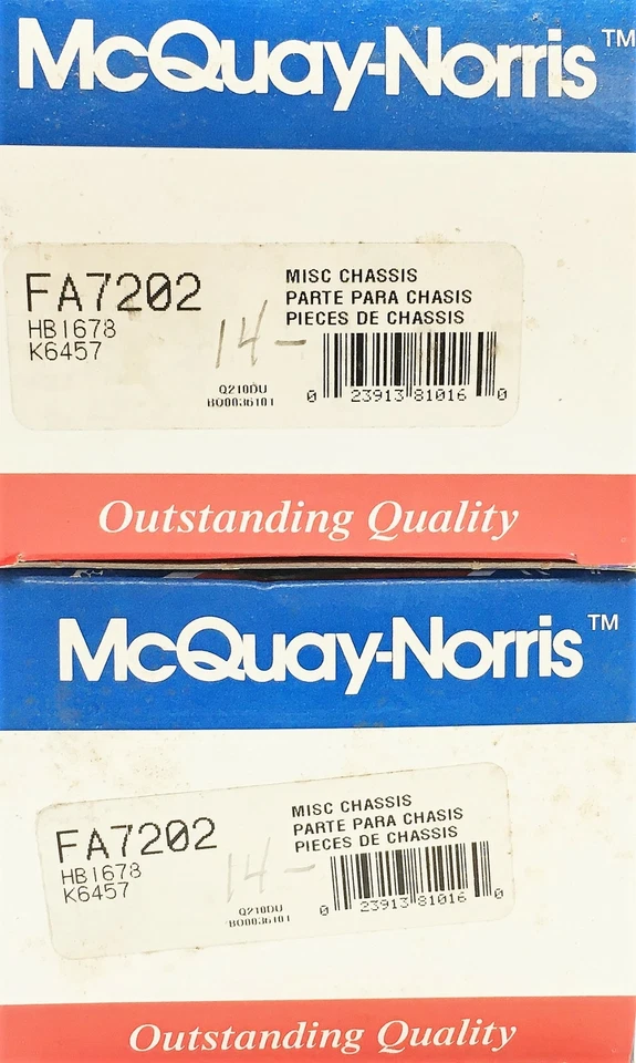 McQuay-Norris 悬架稳定杆衬套套件 [大量 2] FA7202 NOS — 第 3/3 张图片