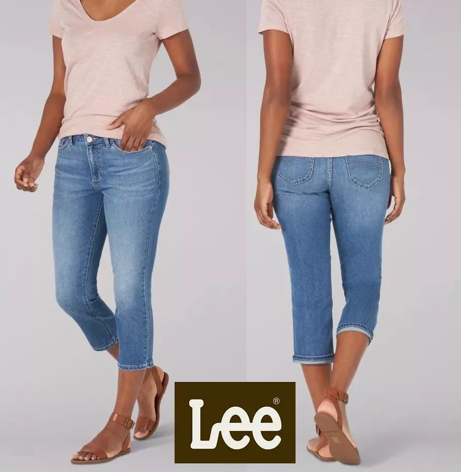 Lee classic fit capris discount