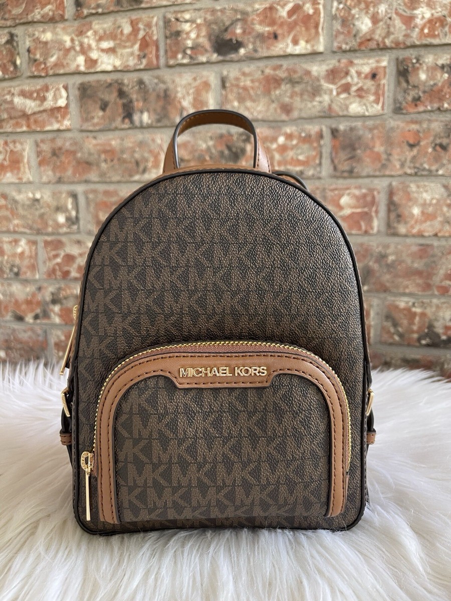 Michael Kors Bedford Zip Backpack - tan Michael Kors Jaycee Large Zip Pocket Backpack MK Brown | eBay main image 4