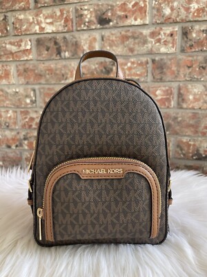 (NEW) Michael Kors jaycee backpack (Limited Edition) Michael Kors Jaycee Medium Backpack in Brown Logo - 1DFHKA | JTV main image 2