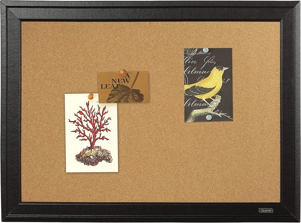 Modern 17" x 23" Cork Bulletin Board with Black Frame - Vision Board Ready - Image 4 of 4