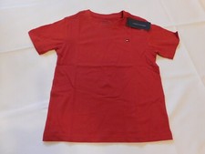 Tommy Hilfiger Boy's youth T Shirt Short Sleeve Size 5 Scarlet Sage Red 649 NWT