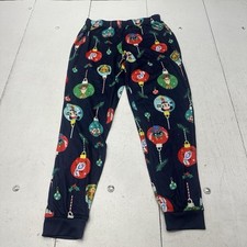 Disney Pixar Navy Christmas Graphic Elastic Waist Pajama Pants Kids Size M 8/10