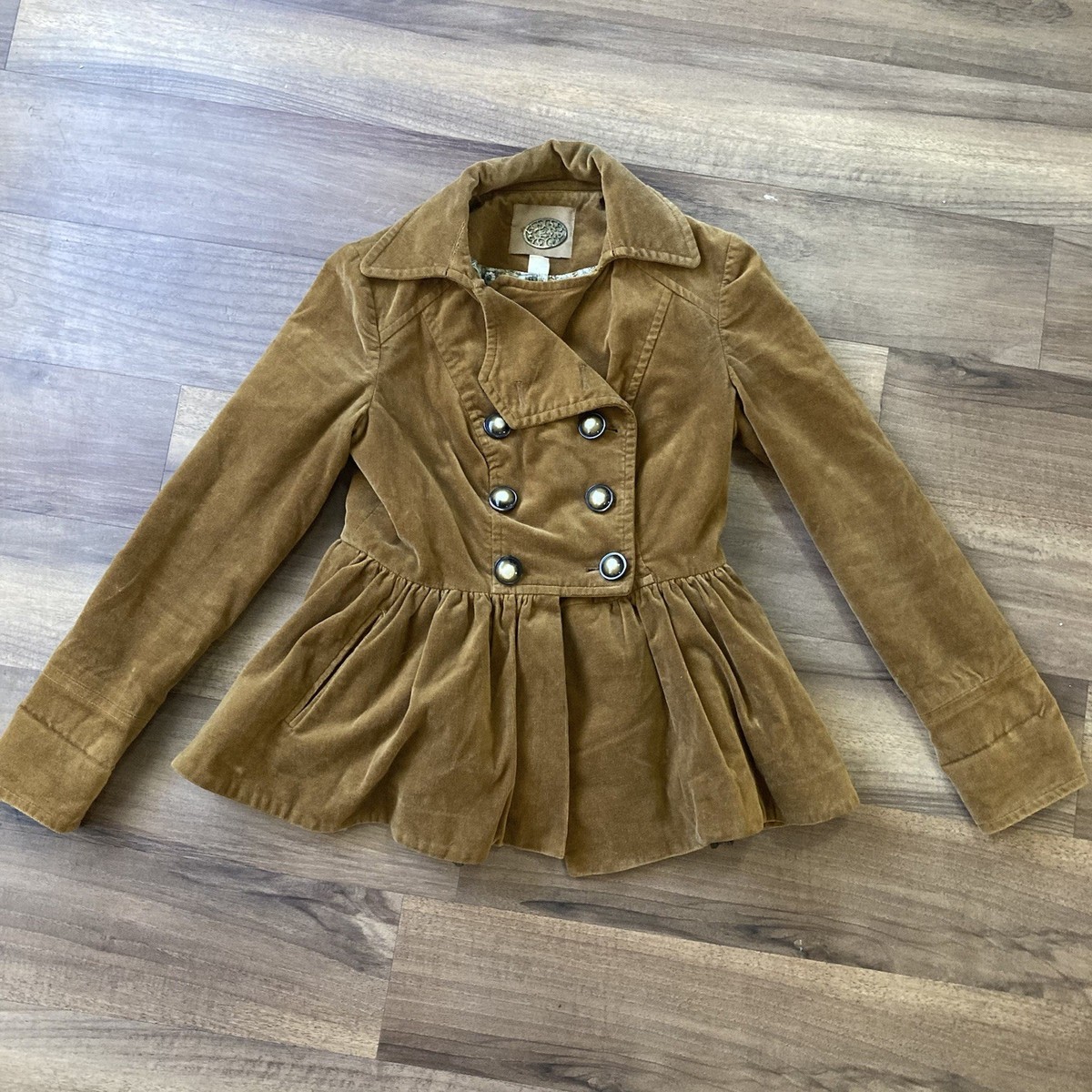 Y2K Idra Corduroy Military Style Jacket Victorian Style View 3