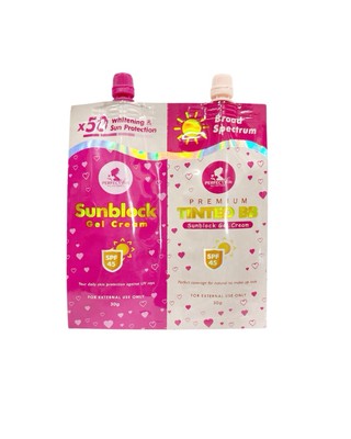 Perfect Skin Sunblock Gel Cream & Premium Tinted BB Sunblock Cream Twinpack