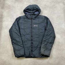 Berghaus Puffer Jacket Kids Large Hiking Outdoor Hooded Coat, Black