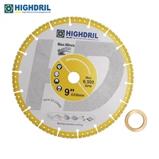 230mm Diamond Saw Blade All Purpose Demolition Cutting Wheel Circular Discs
