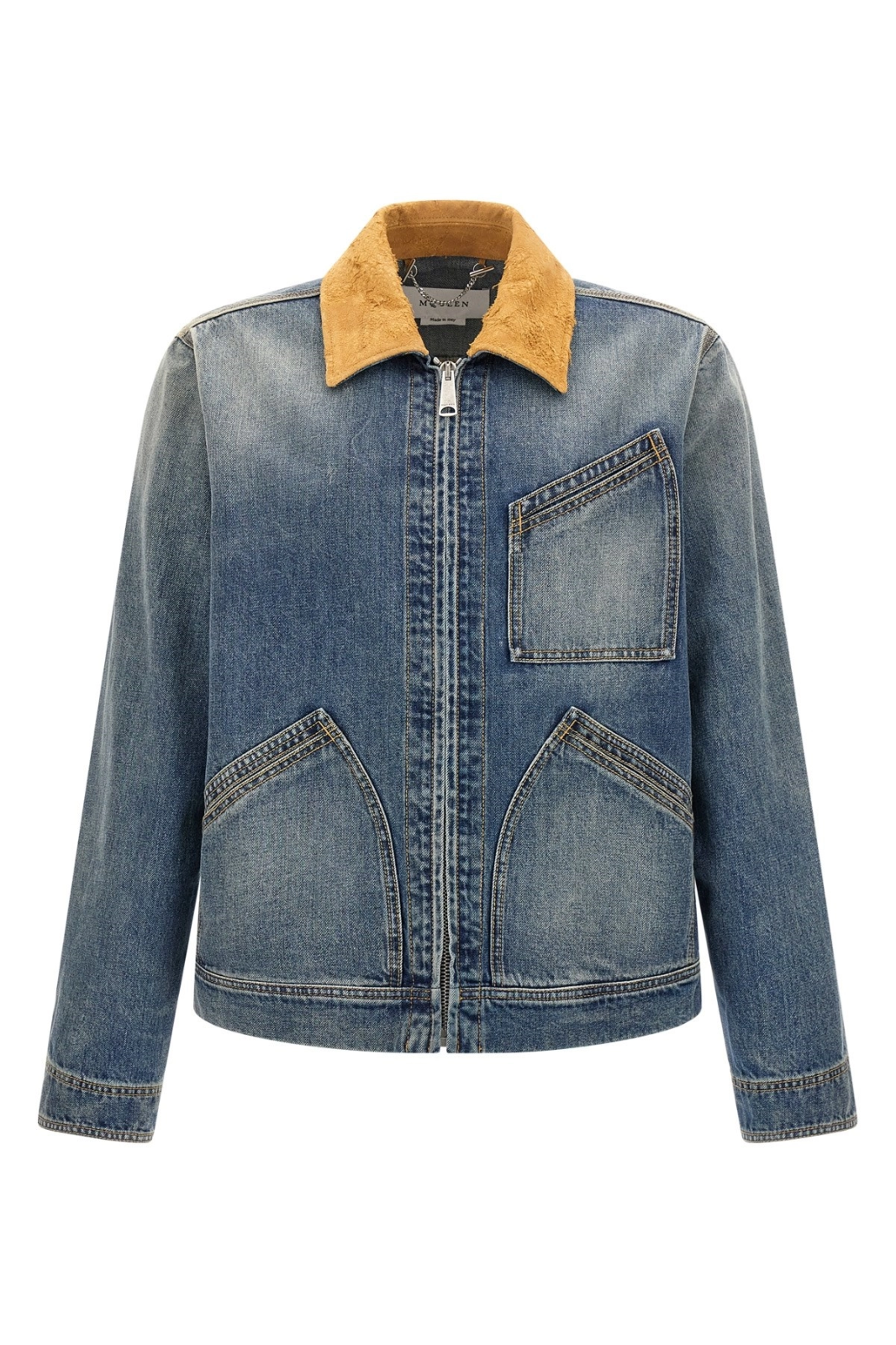 ALEXANDER MCQUEEN Blue Denim Jacket New & Authentic