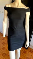 BNWT Ladies ATMOSPHERE at PRIMARK Off The Shoulder Plain COAL BLACK Mini Dress 8