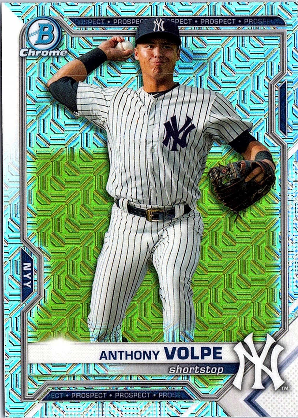 2021 Bowman #BCP-85 Anthony Volpe Chrome Prospects Mojo Refractor