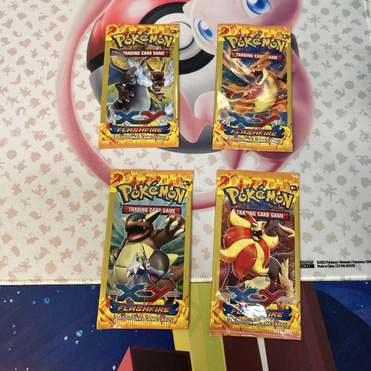 Pokémon XY Flashfire 3 CARD Booster Pack Art Set Factory Sealed (4