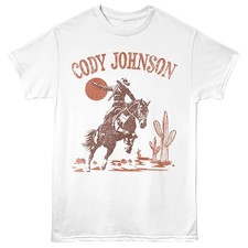 CODY JOHNSON T Shirt AMERICAN COWBOY Country Music Singer New White Cotton