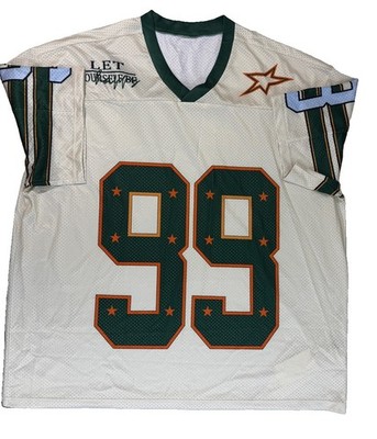 Vintage Style Mesh Football Jersey Cream Green 99 Allow Yourself To Be Happy XXL