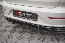 Heckansatz Diffusor passend für VW Arteon R-Line FL schwarz-rot