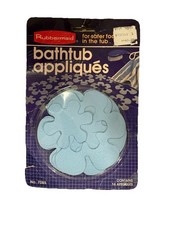 VINTAGE 1982 RUBBERMAID (PK. of 16) BATHTUB APPLIQUES - COLOR LT. BLUE #7085