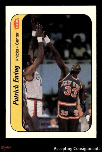 1986-87 Fleer Stickers #6 Patrick Ewing RC Rookie KNICKS HOF
