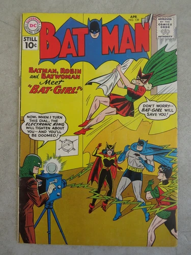 1961 Batman #139 DC 1st App. Original Batgirl Vintage Comic Book