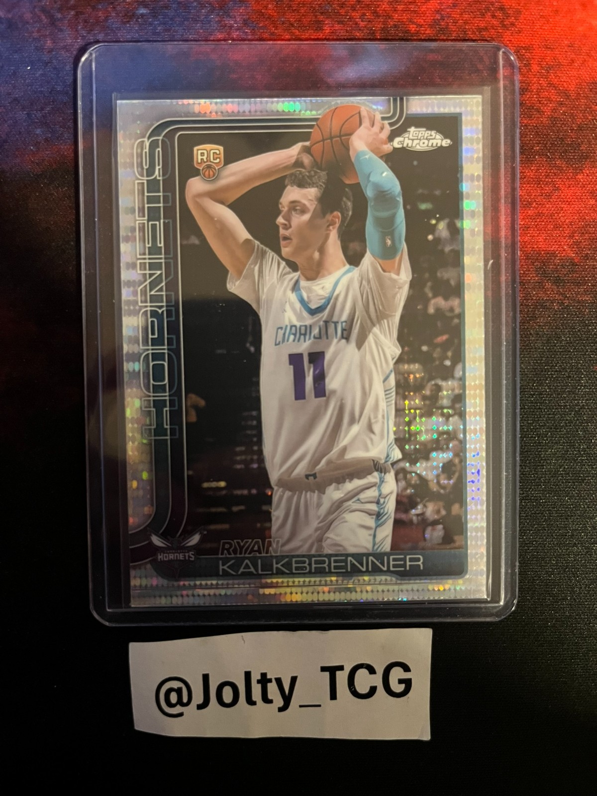 Ryan Kalkbrenner 2025-26 Topps Chrome Pulsar Refractor #284 Hornets RC