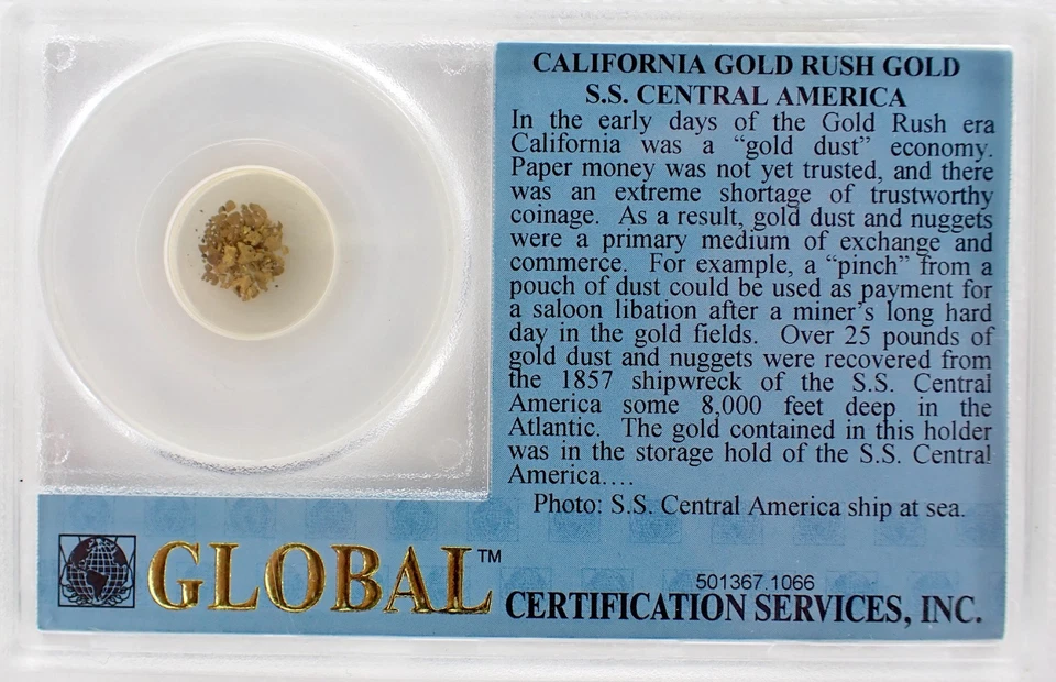 Oro de California 49'er - Recuperación de naufragios de América Central de las SS - GCSI pellizco de oro Foto 3 de 4