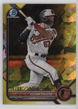 2022 Bowman Chrome Draft Sapphire Edition Yellow 34/99 Cesar Prieto 14tz