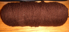 BERNART ? DARK BROWN SOFT YARN 7 0Z TAG CAME OFF WHEN MOVING FREE SHIP
