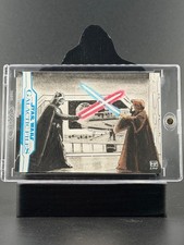 Topps Star Wars Galactic Files Darth Vader vs Obi Sketch Card by Marsha Parkins