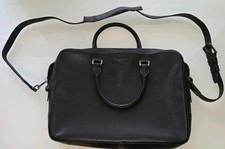 Michael Kors Mens Black Pebbled Leather Brief...