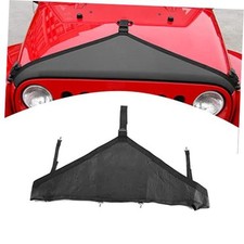 Engine Hood Bra Cover T-Style Sunproof Protector for Jeep Wrangler JK Black